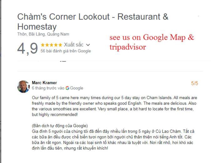 Cham'S Corner Lookout Homestay & Restaurant Tân Hiệ Exterior foto